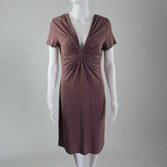 LIU•JO Plum-Purple Gathered Dress (IT 46)