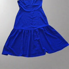 DKNY Cobalt Blue Flutter Sleeve Midi Dress – AU 10