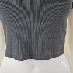 Close-up of a textured gray fabric with a white background