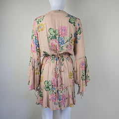 Pink floral dress on a light background