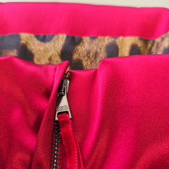 Dolce & Gabbana, Rich Red Top with Leopard Lining