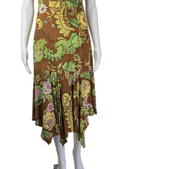 Floral-patterned dress on a light background
