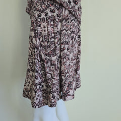 Patterned dress on a light background