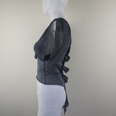 Christian Dior Silver Evening Top - Size: FR 38 (AU 10)
