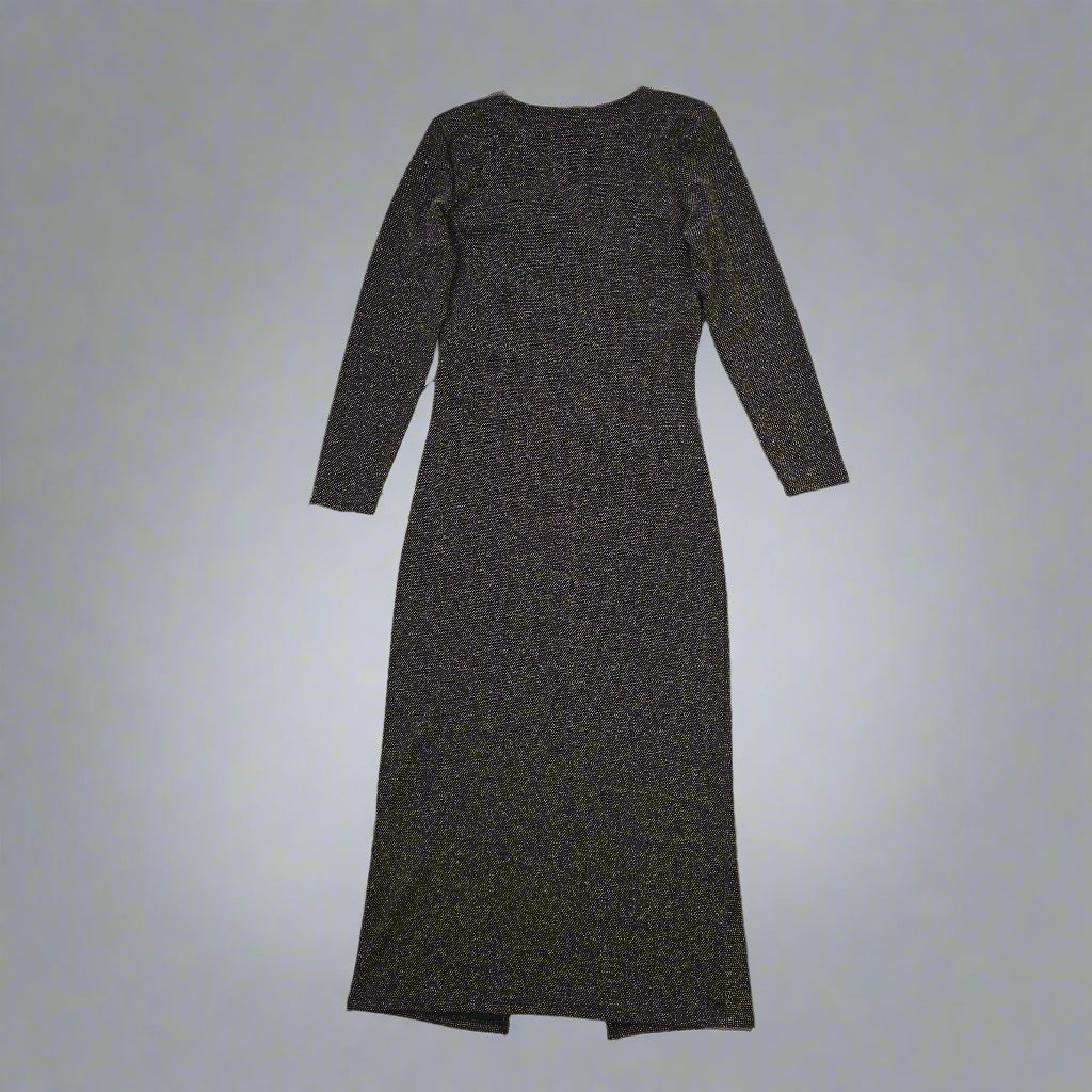 Long-sleeve dress on a light gray background