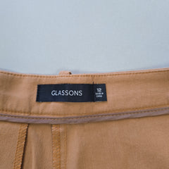 Glassons Classic Camel Brown Bermuda Shorts - Size: AU 12