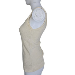 White knitted tank top on a light background