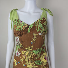 Floral-patterned dress on a light background