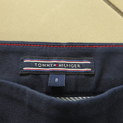 Tommy Hilfiger Cropped Straight Navy Pants - Size: AU 8