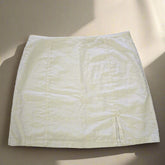 Glassons White Linen Mini Skirt - Size: AU 10