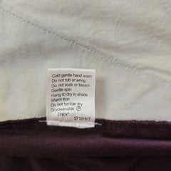 Clothing label on a fabric background