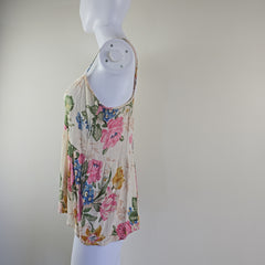 Floral-patterned fabric on a white background