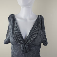 Christian Dior Silver Evening Top - Size: FR 38 (AU 10)