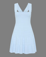 Light blue dress on a white background