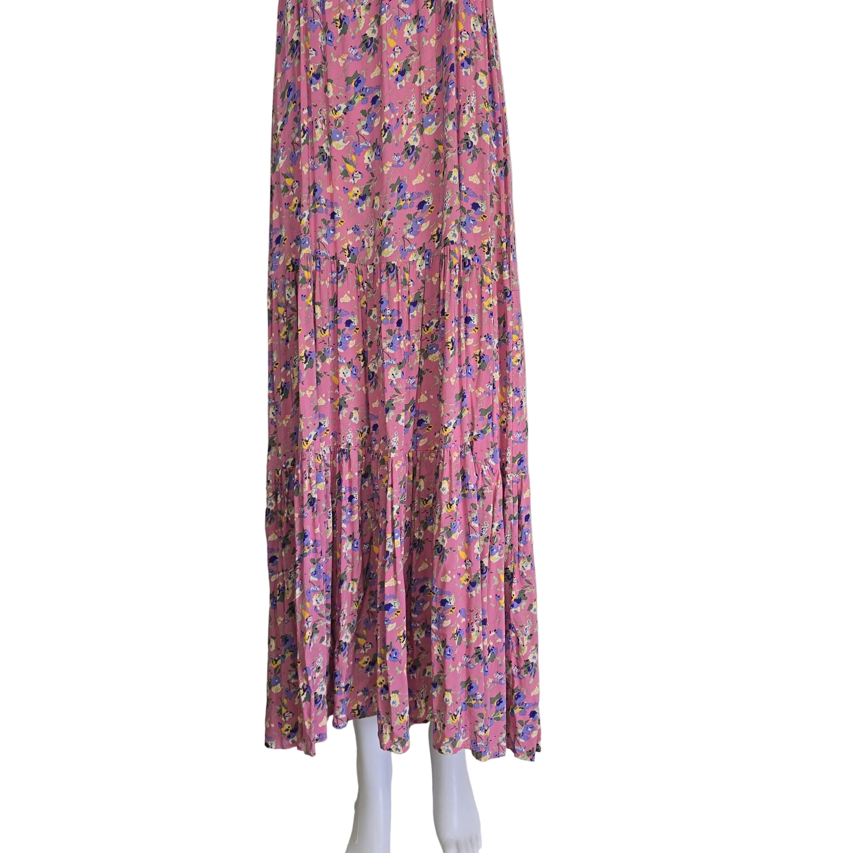 Pink floral dress on a light background