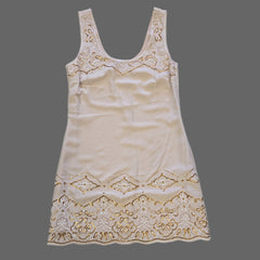 Beige dress on a light background