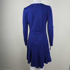 Unsigned Blue Long Sleeved Dress - Size AU 10
