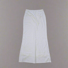 Charcoal White Linen Maxi Skirt - Size: AU12