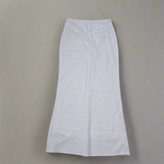 Charcoal White Linen Maxi Skirt - Size: AU12