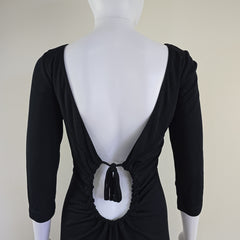 Black dress on a light background