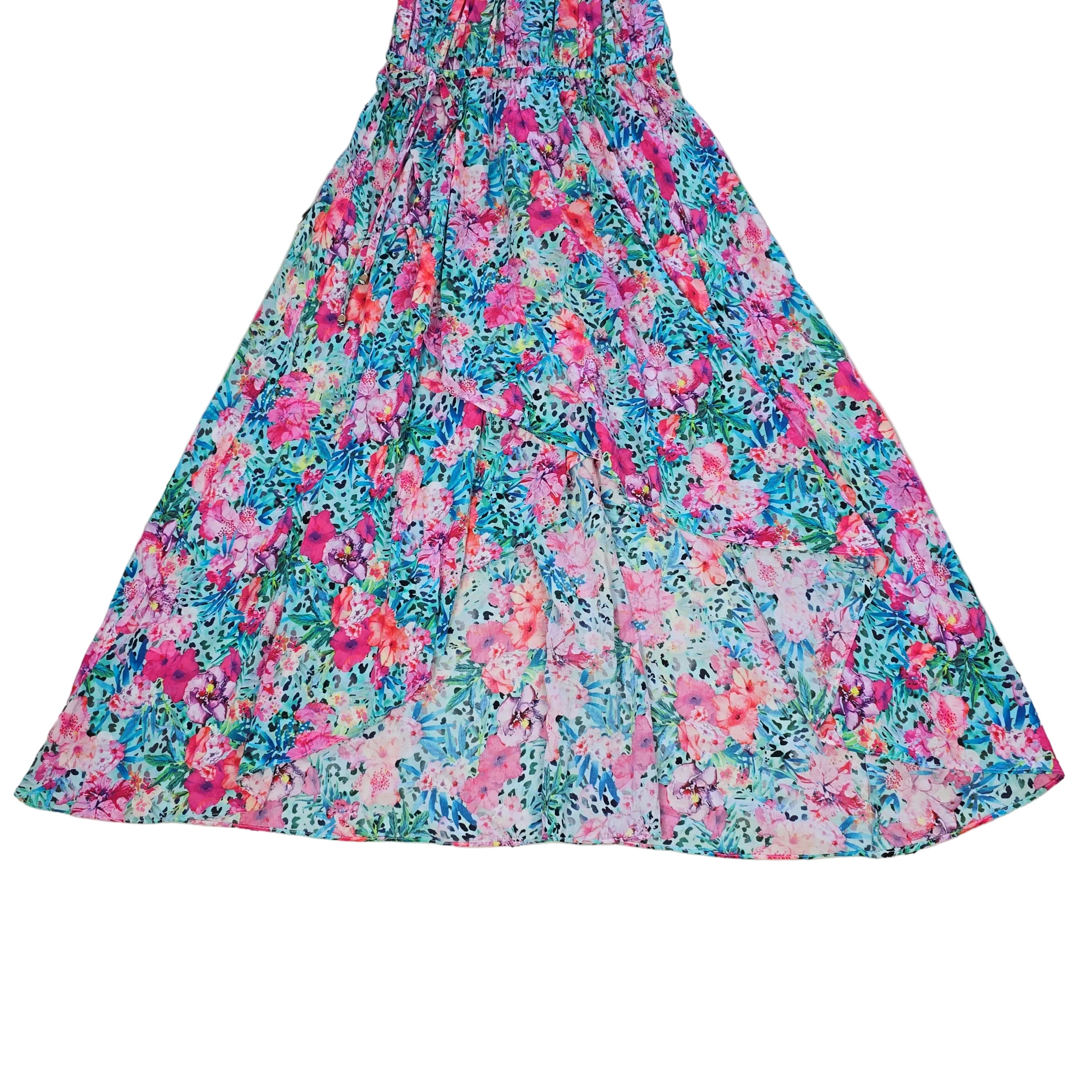 Floral patterned dress on a light background