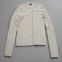 Dolce & Gabbana (D&G) Cream Beige Wool Cardigan - Size: IT 40