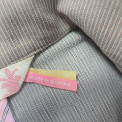 Close-up of a fabric with a 'made in australia' label