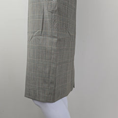 Gray checkered skirt on a white background