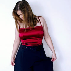 Dolce & Gabbana, Rich Red Top with Leopard Lining