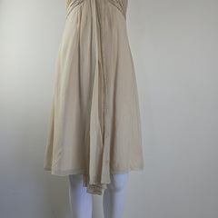 Beige dress on a light background