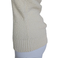 White knitted tank top on a light background