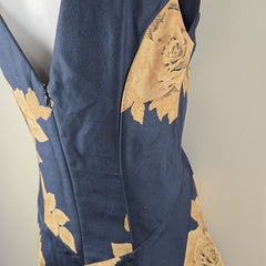 Trelise Cooper Cupids Bow Rosary Navy and Gold Dress - Size: AU 10