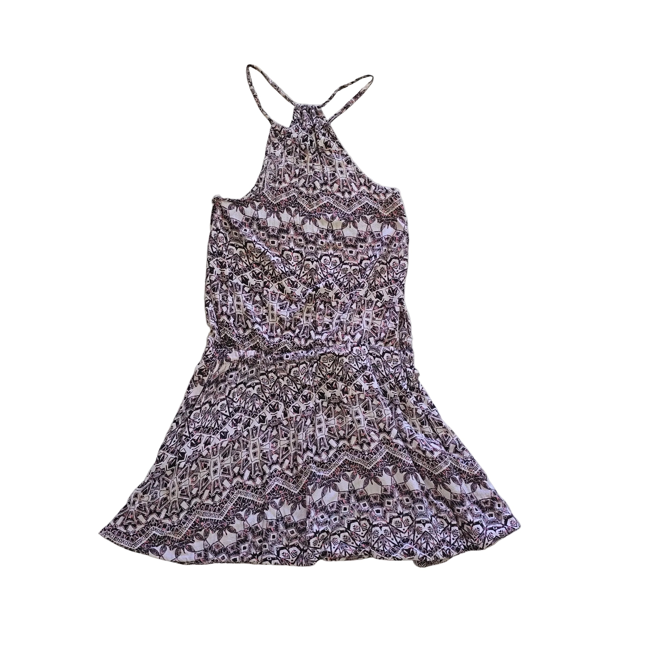 Patterned dress on a light background