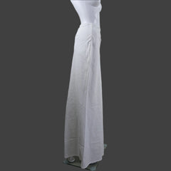 Charcoal White Linen Maxi Skirt - Size: AU12