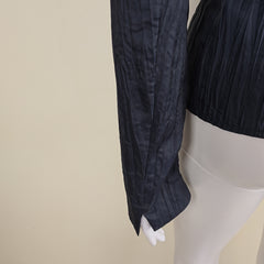 Gerry Weber Navy Lightweight Ruffle Jacket - Size: AU 12