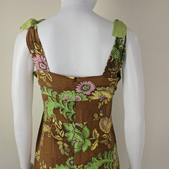 Floral-patterned dress on a light background