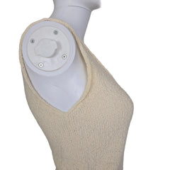 White knitted tank top on a light background