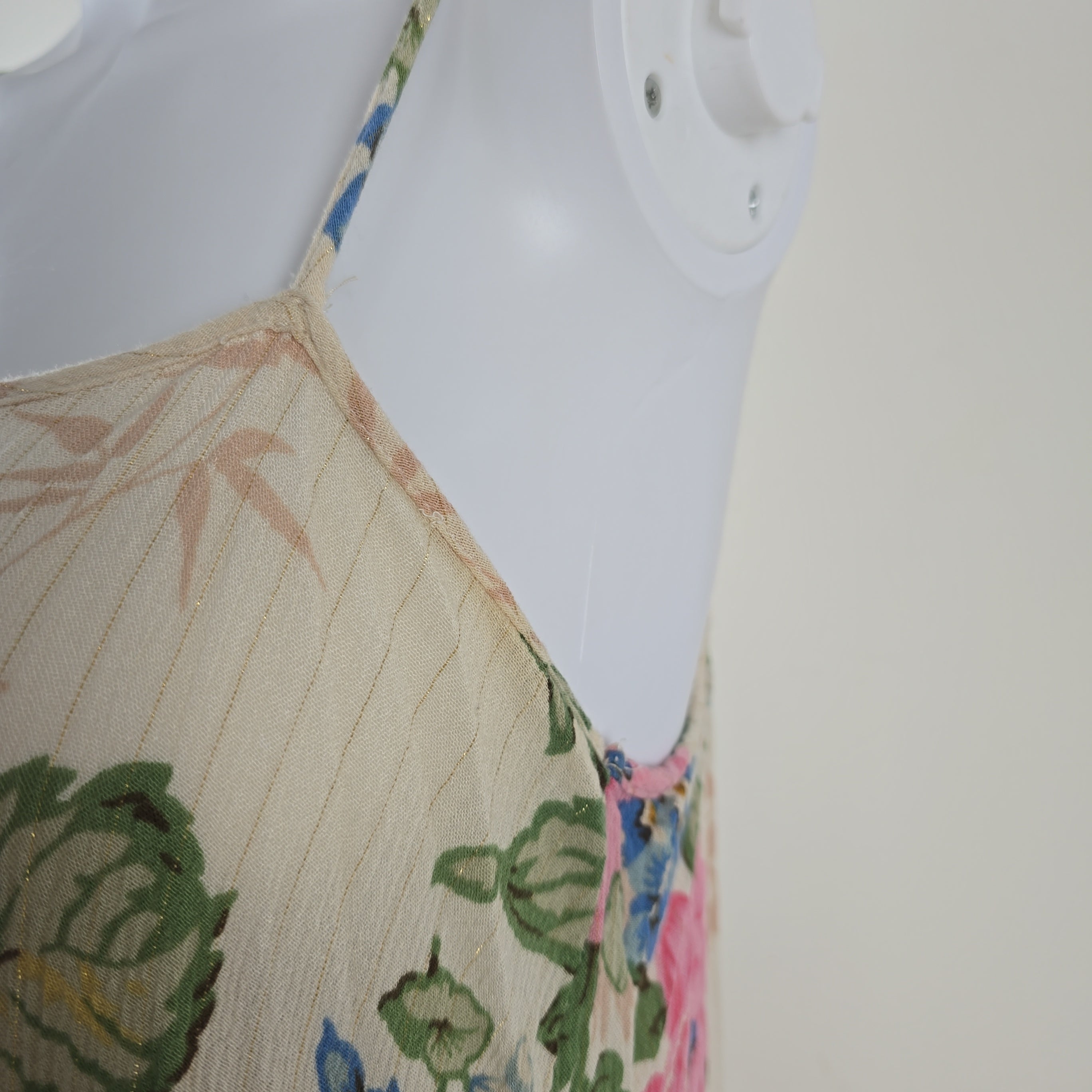 Floral-patterned fabric on a white background