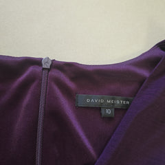 David Meister Maroon Draped Dress – Size AUS 10 / US 6