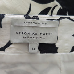Veronika Maine Black and White Bold Print Pencil Skirt – AU 14
