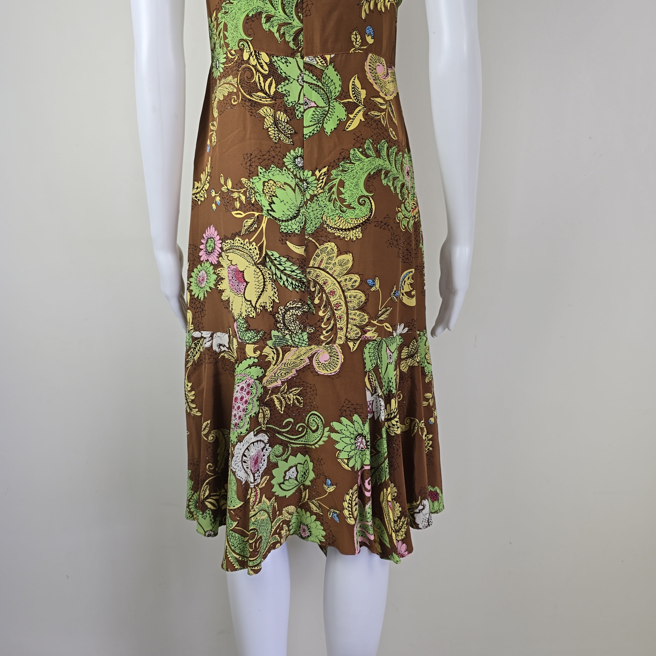 Floral-patterned dress on a light background