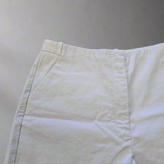 Glassons Classic White Bermuda Shorts - Size: AU 12
