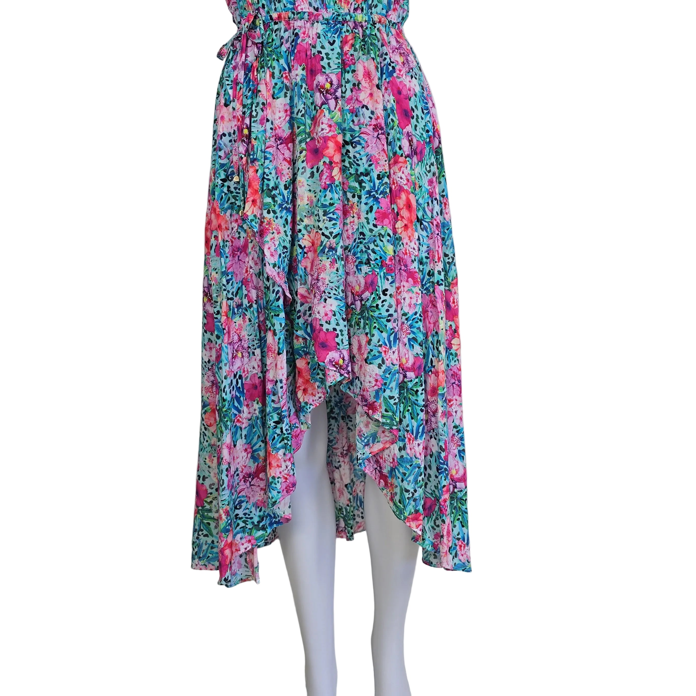 Floral patterned dress on a light background