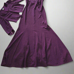 Staxs Purple Maxi Dress with Bolero Jacket Set - Size: Dress AU 10 / Bolero AU 12