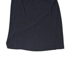 Black mini dress on a light background