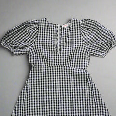 Lilly Loves Black and White Checkered Midi Dress