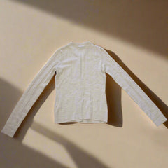 Dolce & Gabbana (D&G) Cream Beige Wool Cardigan - Size: IT 40
