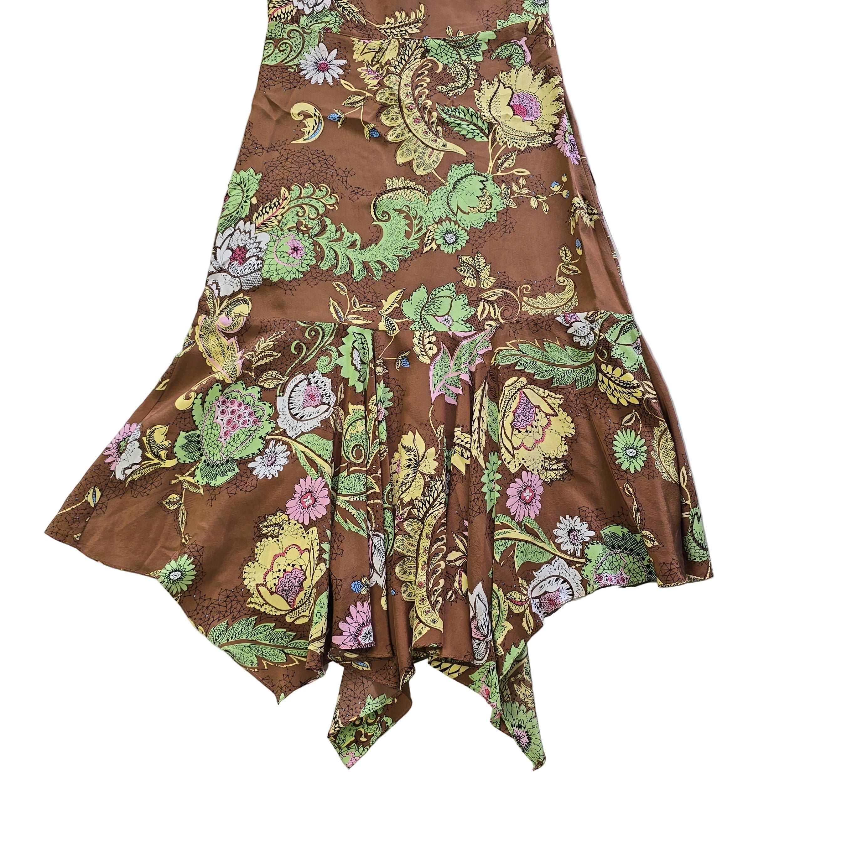 Floral-patterned dress on a light background