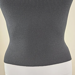 Perfect Stranger "High Neck Classic Tee" – Black Ribbed Tee – Size: International M