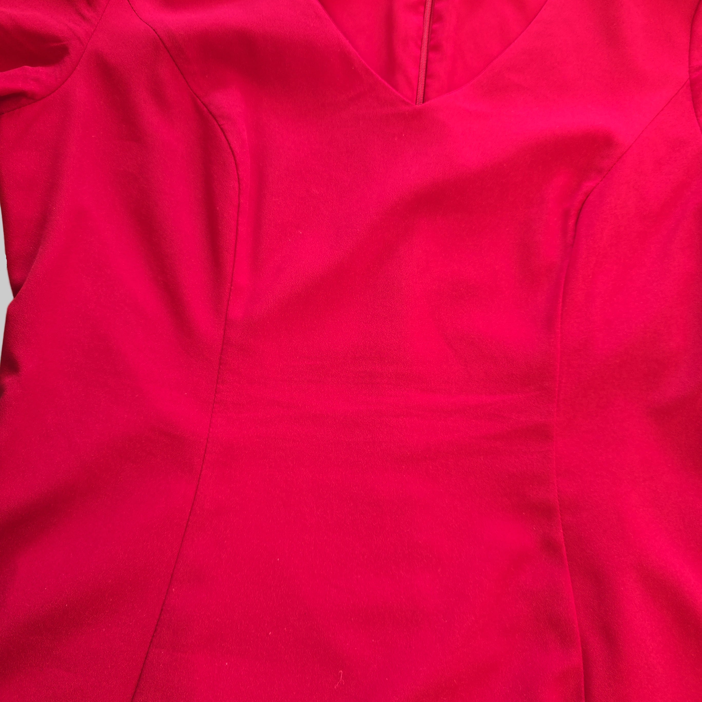 Close-up of a bright pink fabric texture